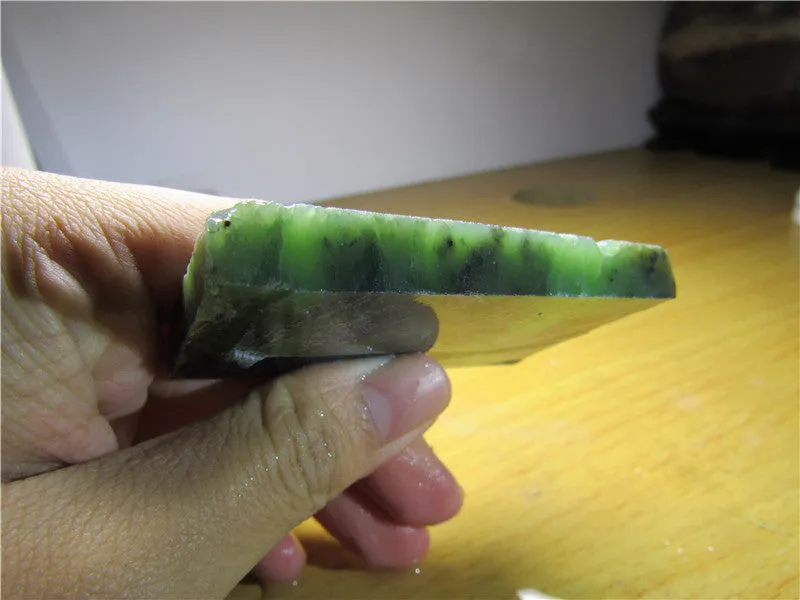 Natural Siberian Jade Rough Russia nephrite Raw (64.68g, 65X38X10mm)