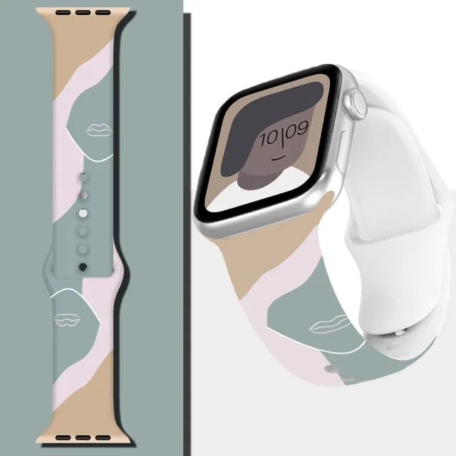 New Fashion Strap Series 7 6 Printing Silicone Wristband |Watchbands|