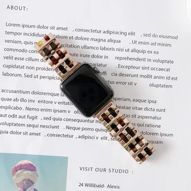 New Stainless Steel Imitation Ceramic Resin band Apple watch Series