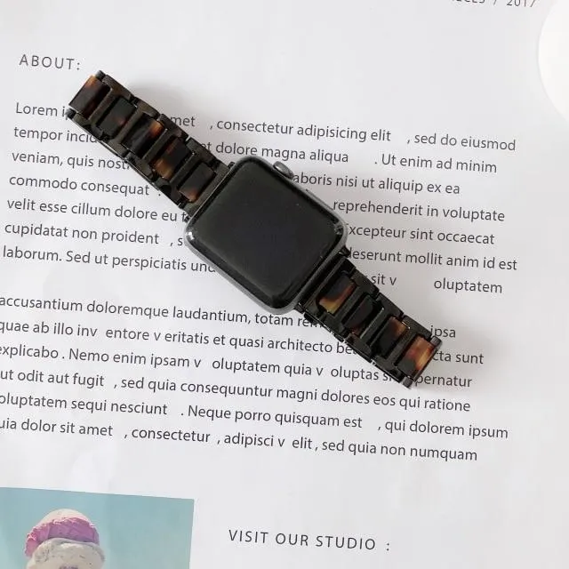 New Stainless Steel Imitation Ceramic Resin band Apple watch Series