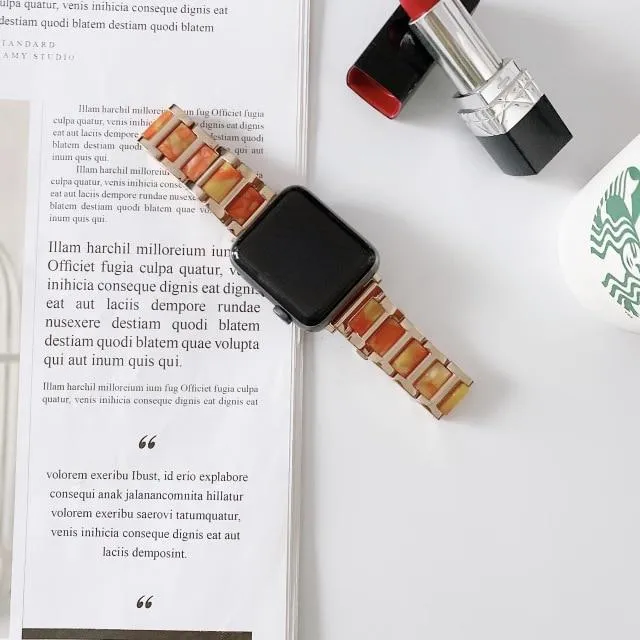 New Stainless Steel Imitation Ceramic Resin band Apple watch Series