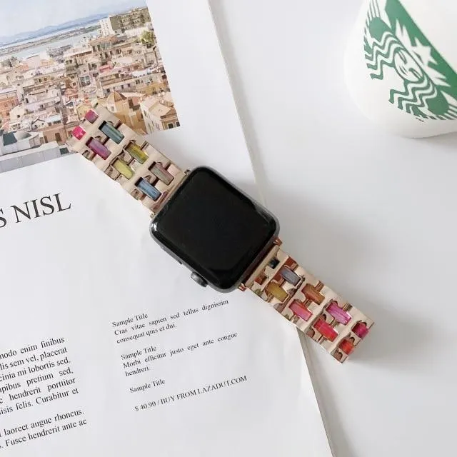 New Stainless Steel Imitation Ceramic Resin band Apple watch Series