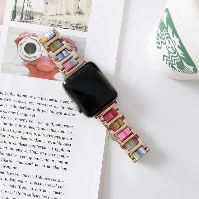 New Stainless Steel Imitation Ceramic Resin band Apple watch Series