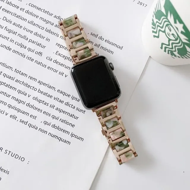 New Stainless Steel Imitation Ceramic Resin band Apple watch Series