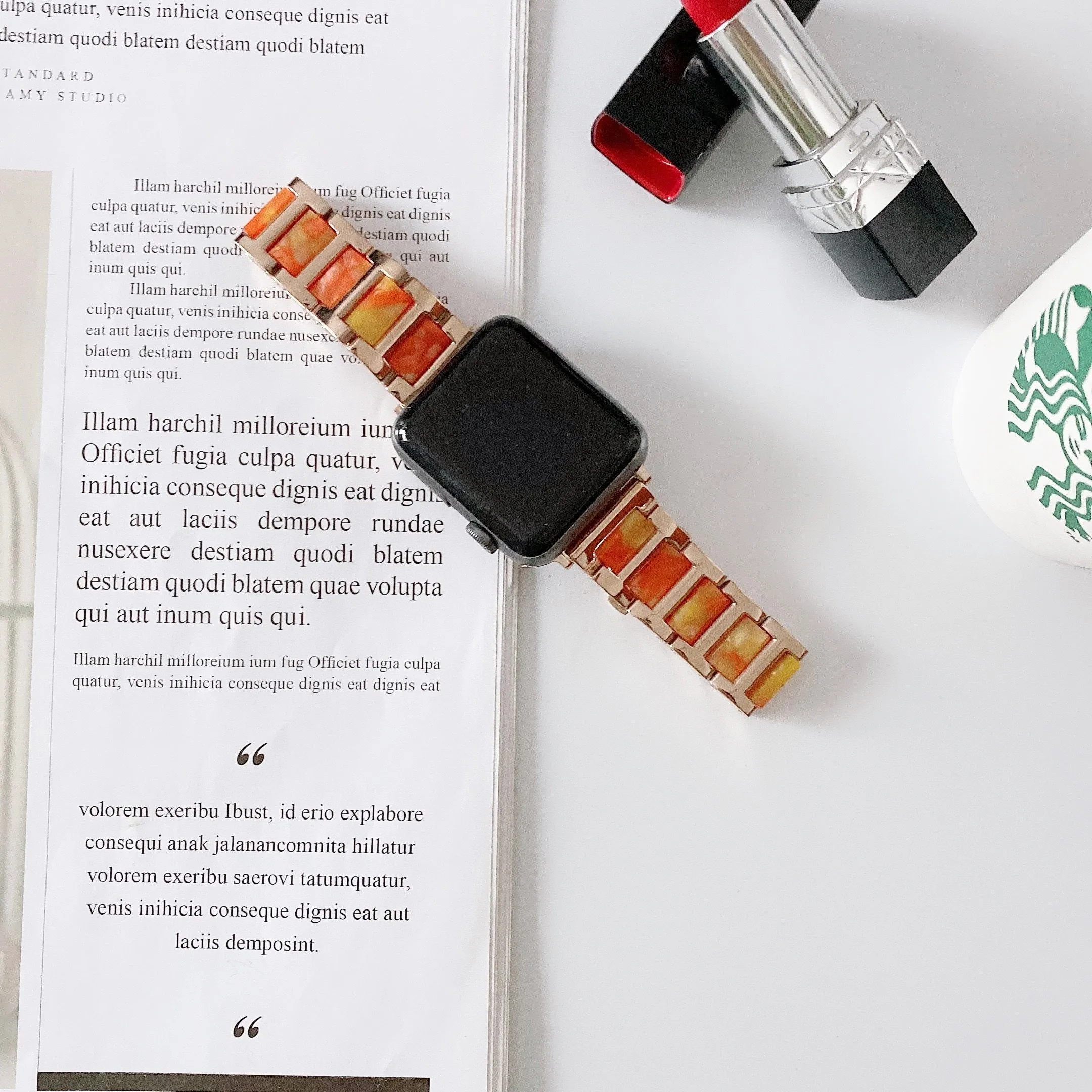 New Stainless Steel Imitation Ceramic Resin band Apple watch Series