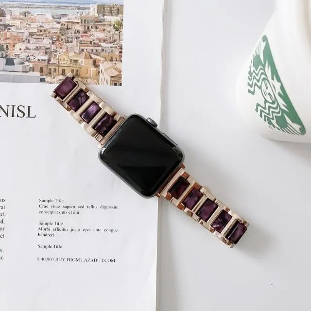 New Stainless Steel Imitation Ceramic Resin band Apple watch Series