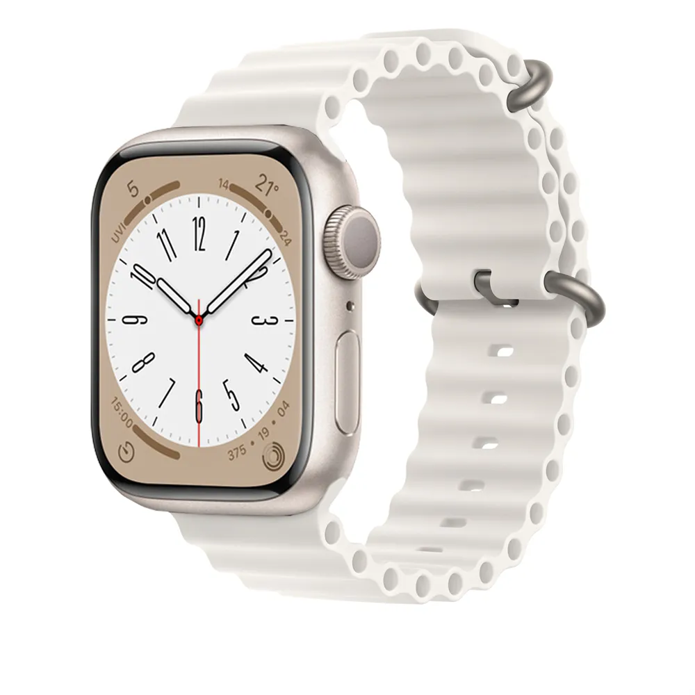 Ocean Silicone Bracelet For Apple Watch Band Series 8 7 6 5 iWatch 38/40/41mm 42/44/45/49mm Strap|Watchband|