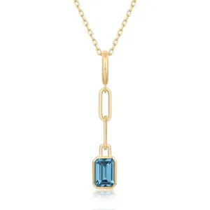 Orb Blue Topaz Pendant Necklace