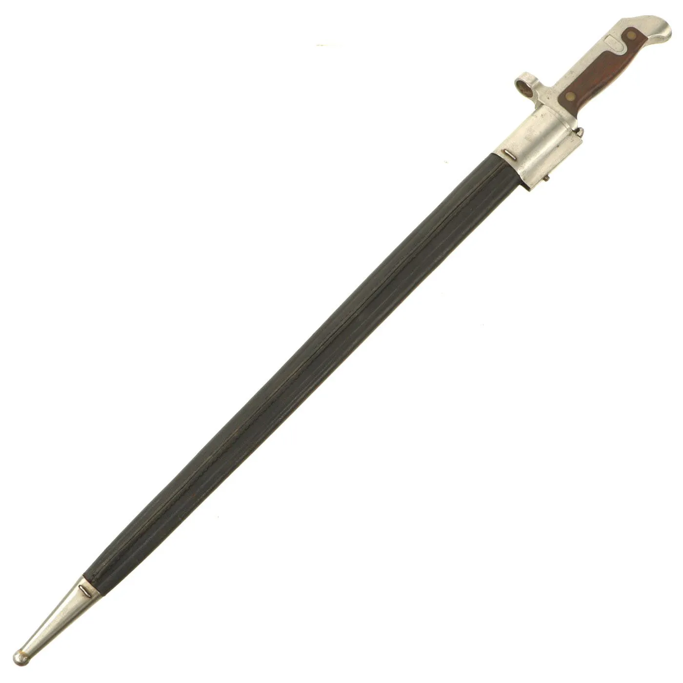 Original Danish Unissued Krag–Jørgensen M1915 T-Back Bayonet for Gevær M/89 Rifle with Scabbard