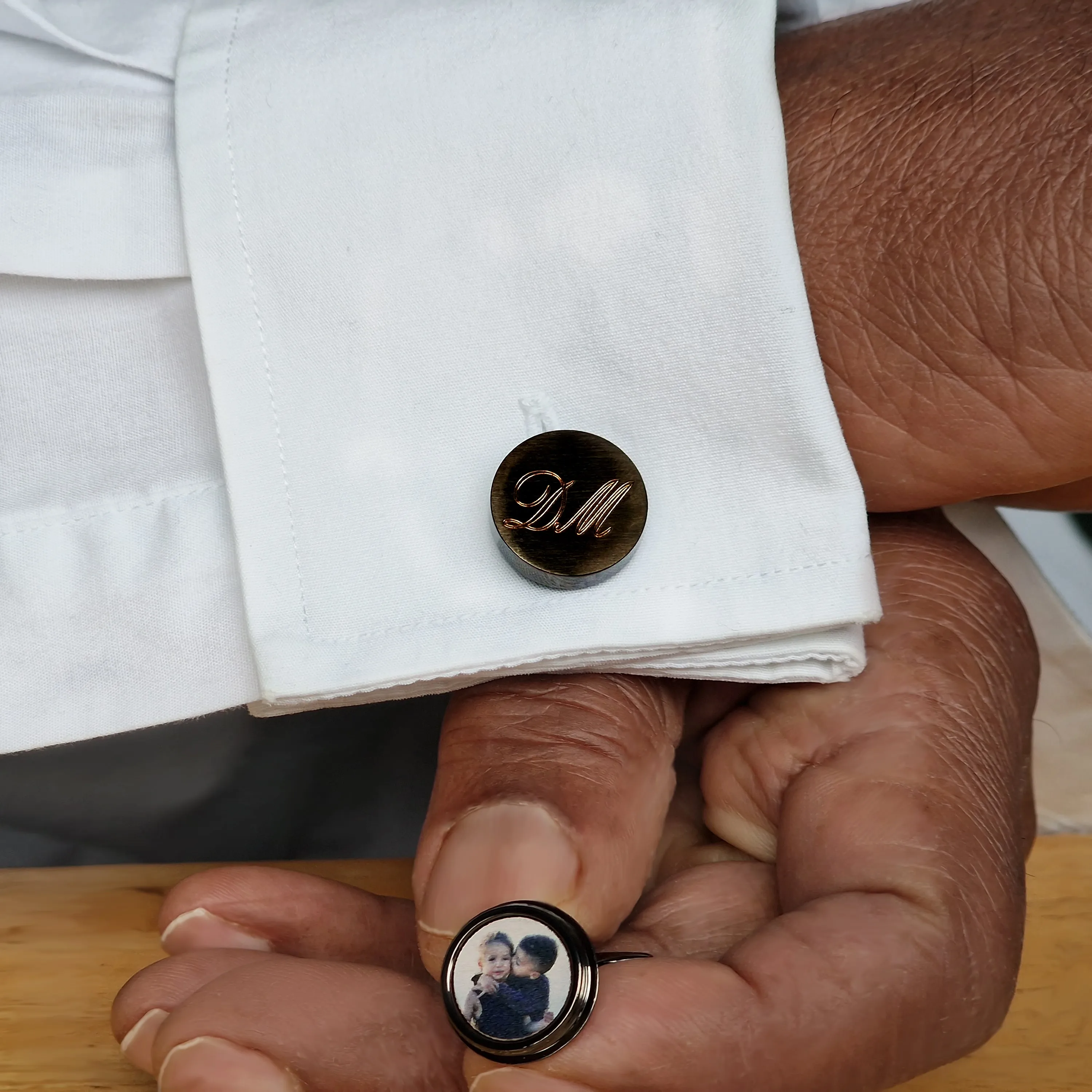 Personalised Hidden Photo Twist Cufflinks