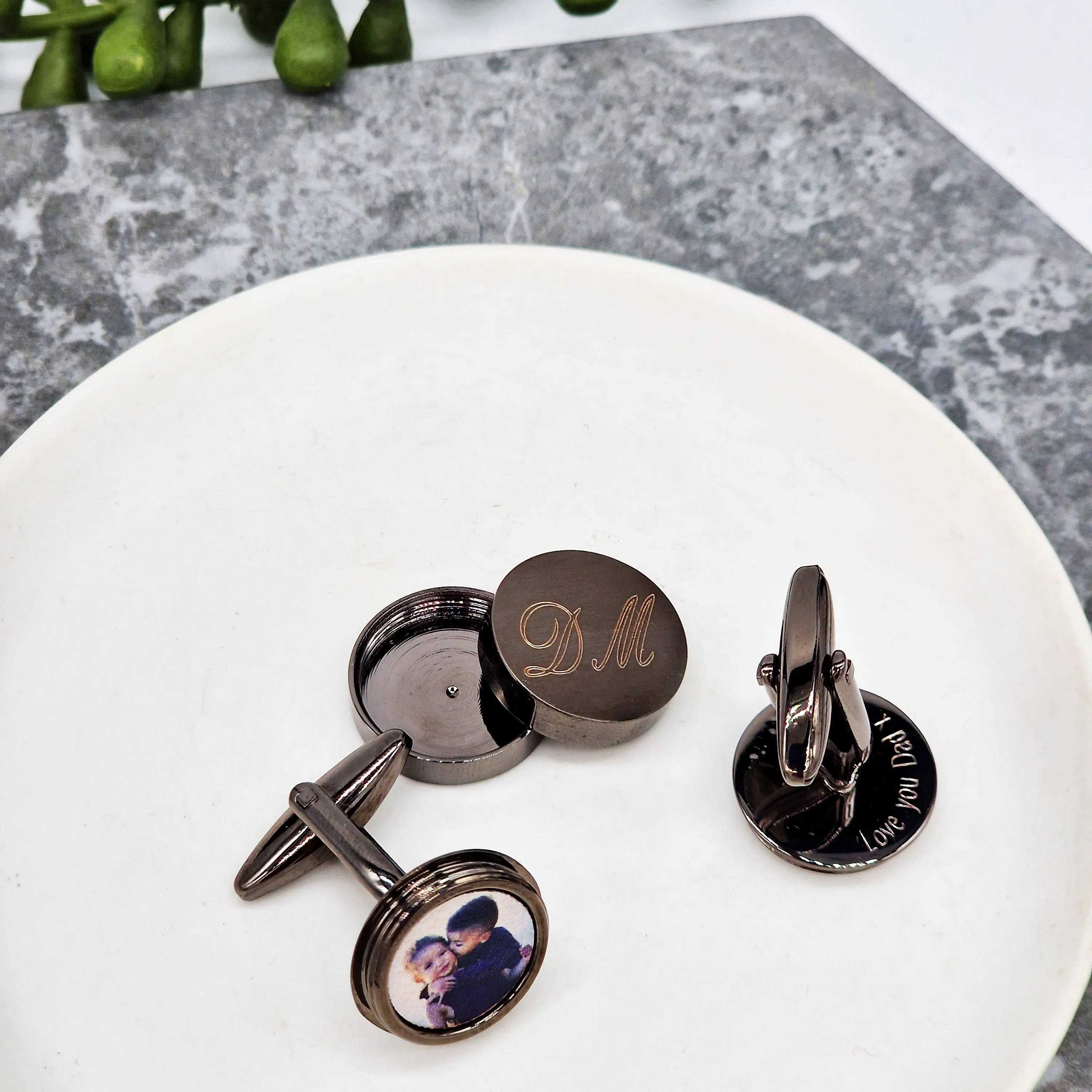 Personalised Hidden Photo Twist Cufflinks