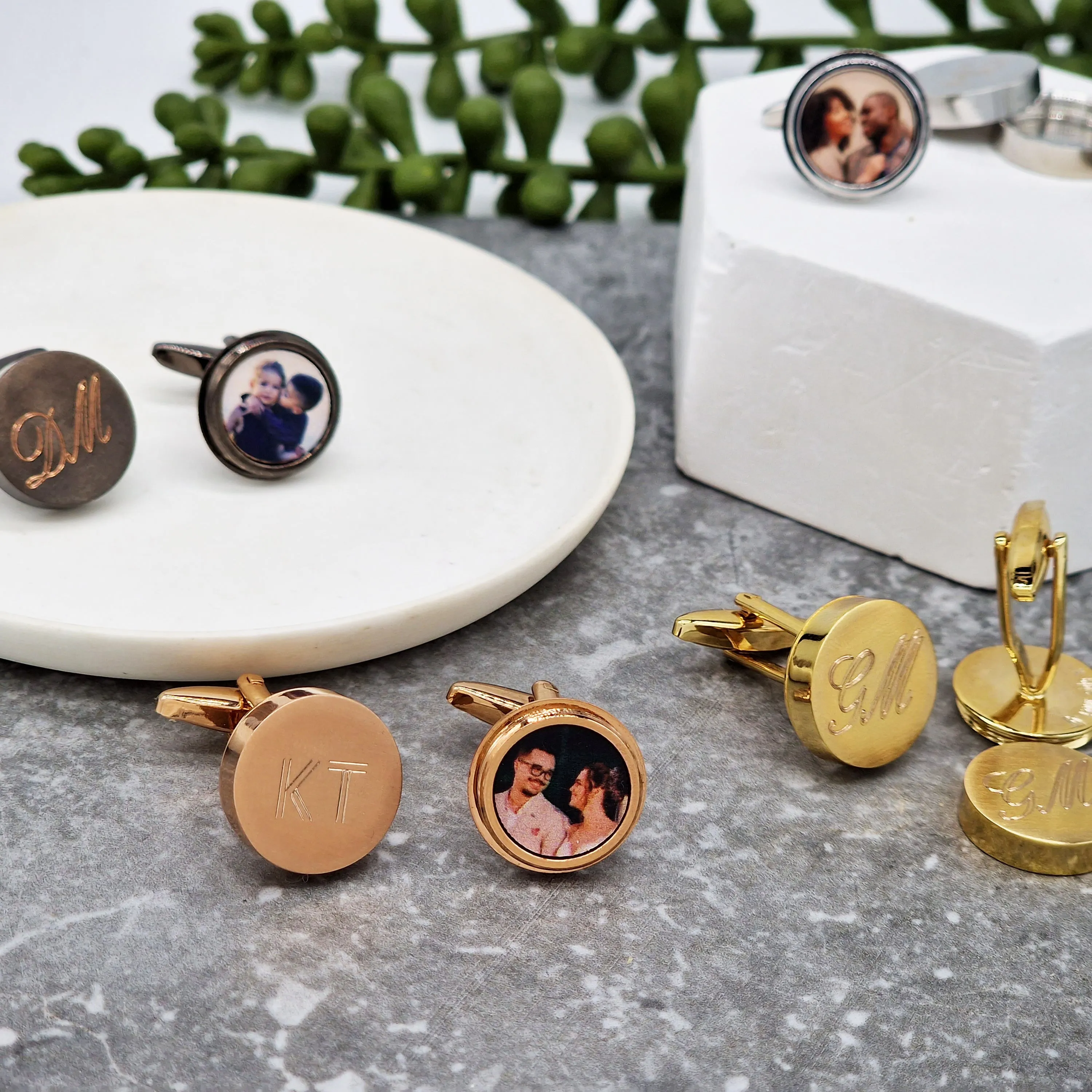 Personalised Hidden Photo Twist Cufflinks