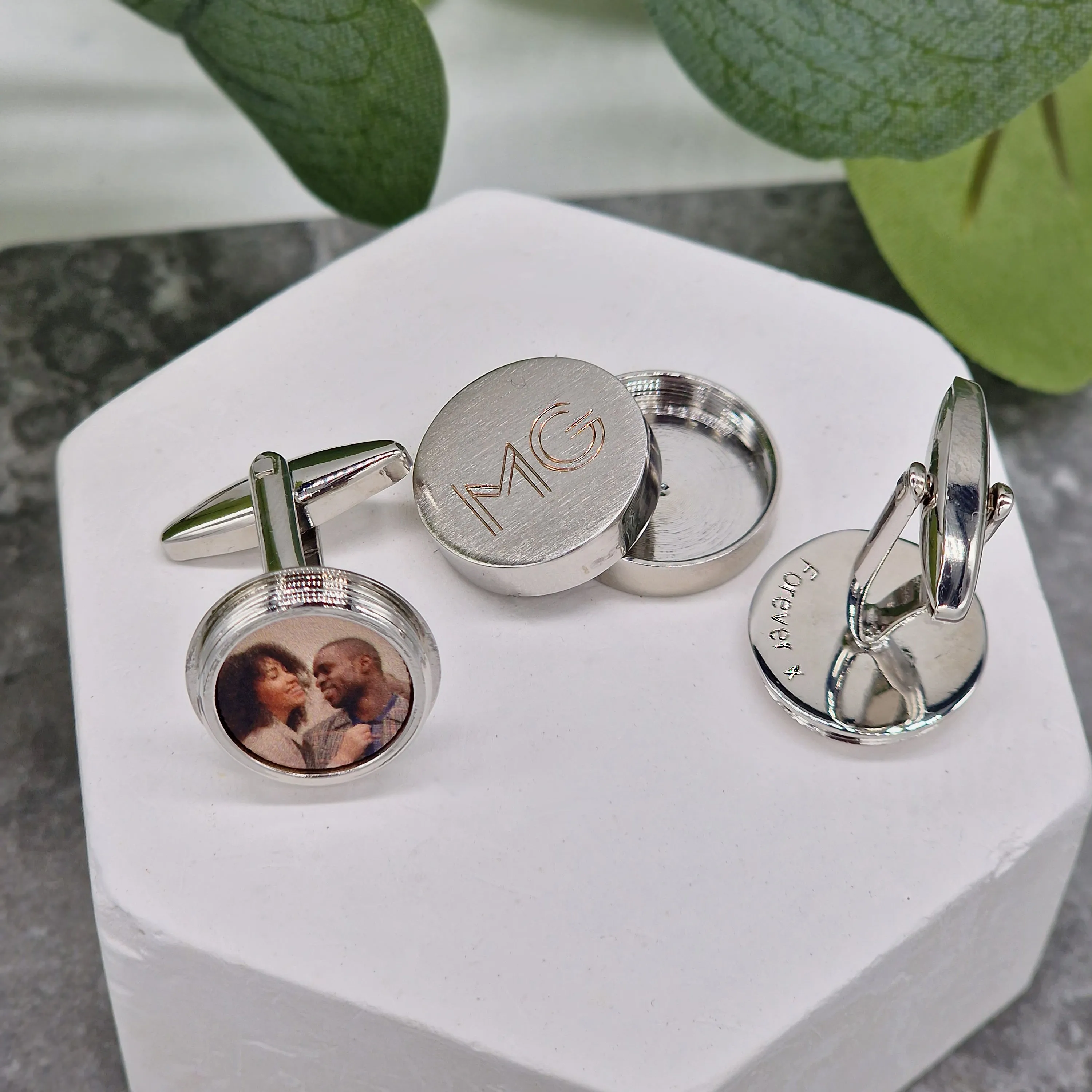 Personalised Hidden Photo Twist Cufflinks