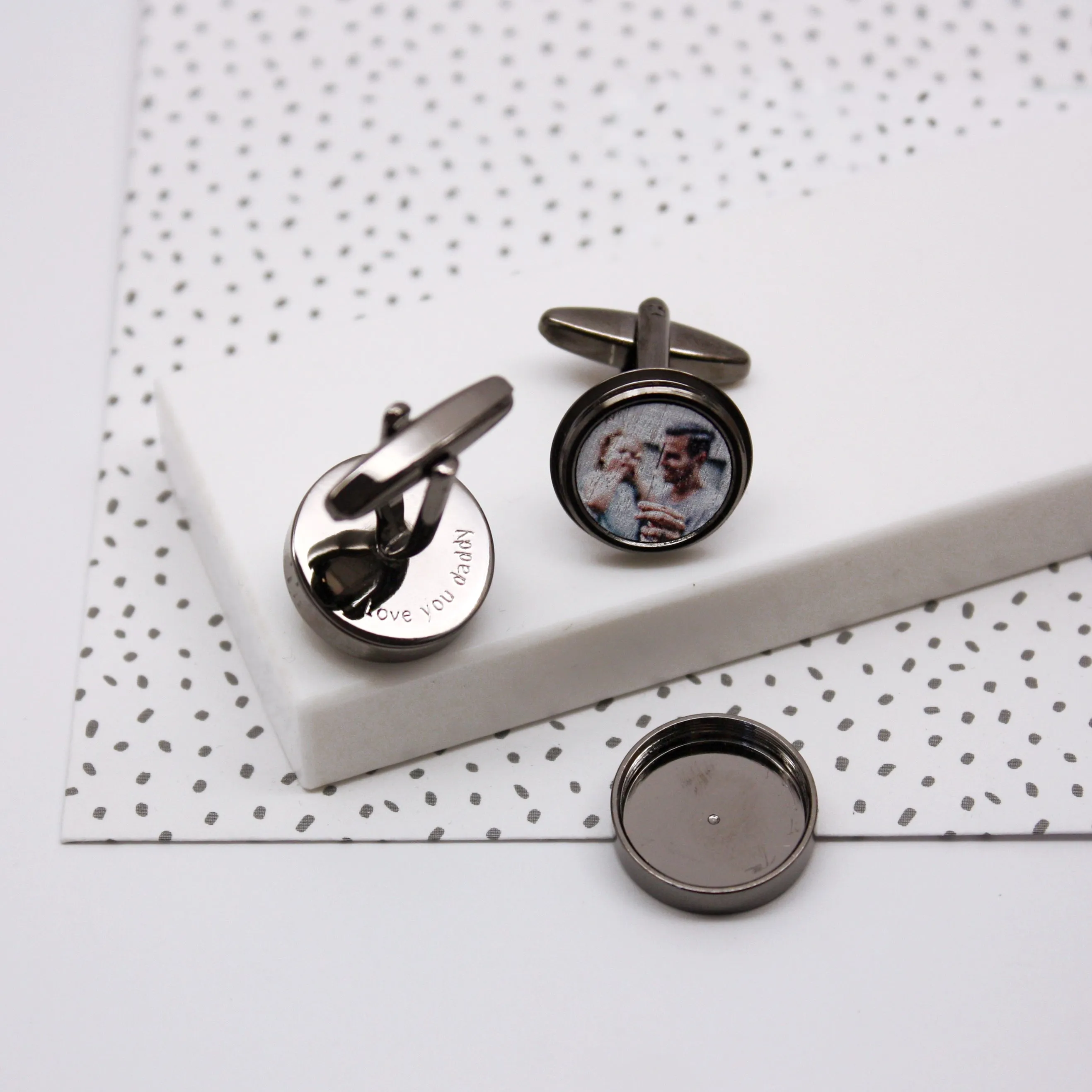 Personalised Hidden Photo Twist Cufflinks