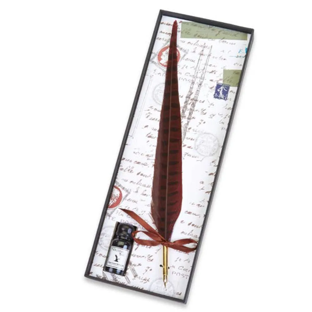 Pheasant Quill and Ink Set