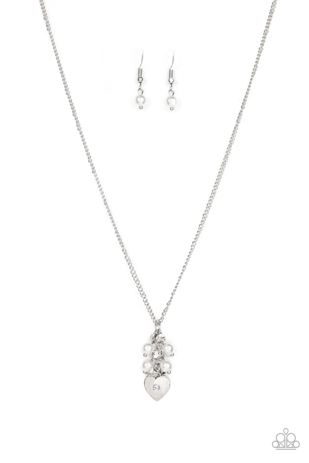 Pop It and LOCKET - White Necklace - Paparazzi Accessories
