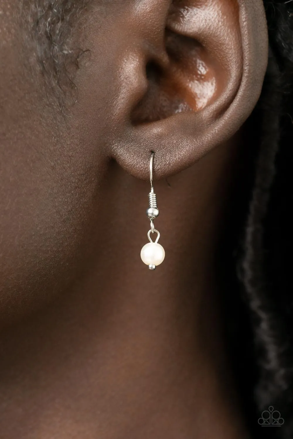 Pop It and LOCKET - White Necklace - Paparazzi Accessories