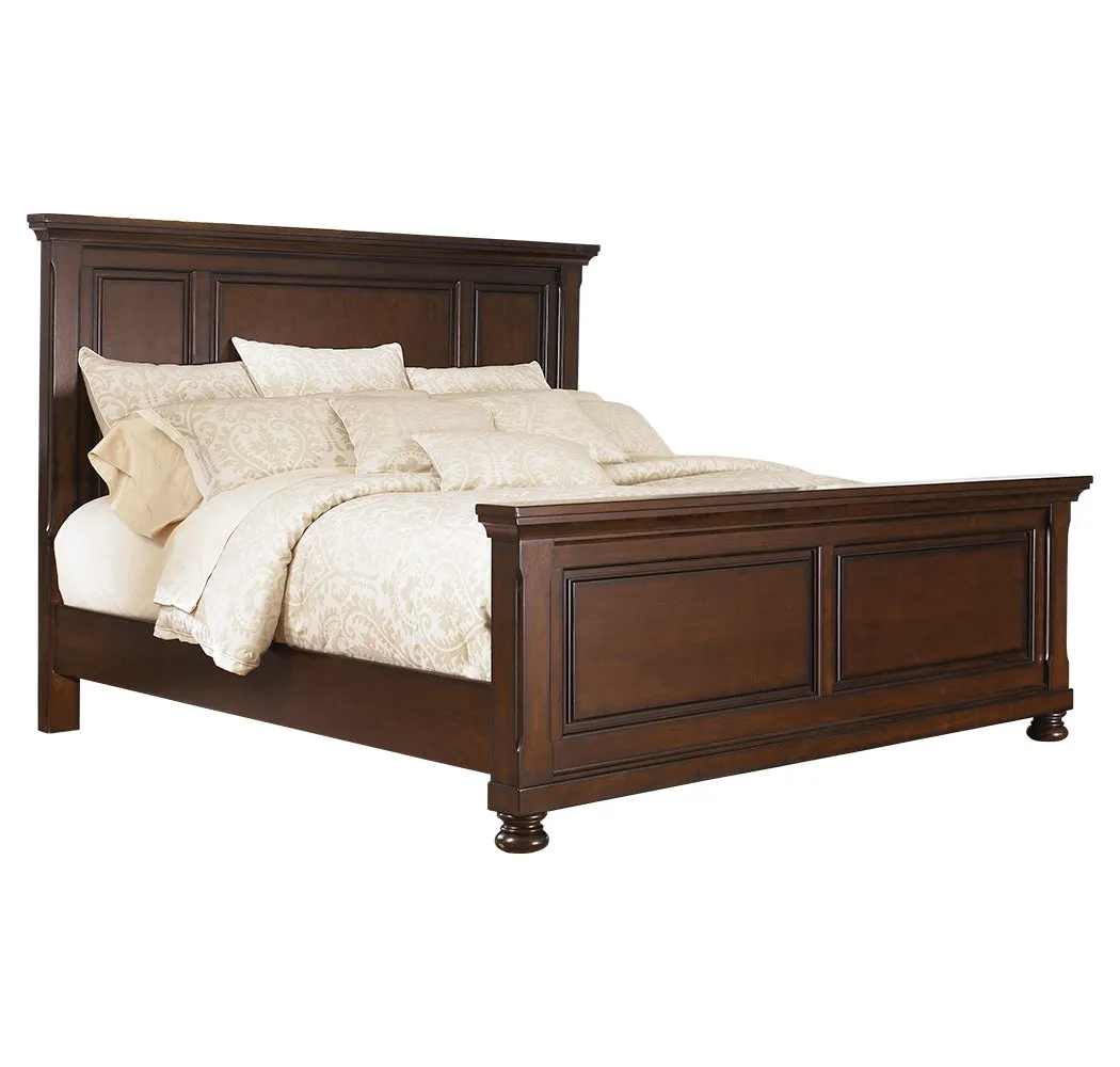 Porter California King Panel Bed with Mirrored Dresser, Chest and 2 Nightstands