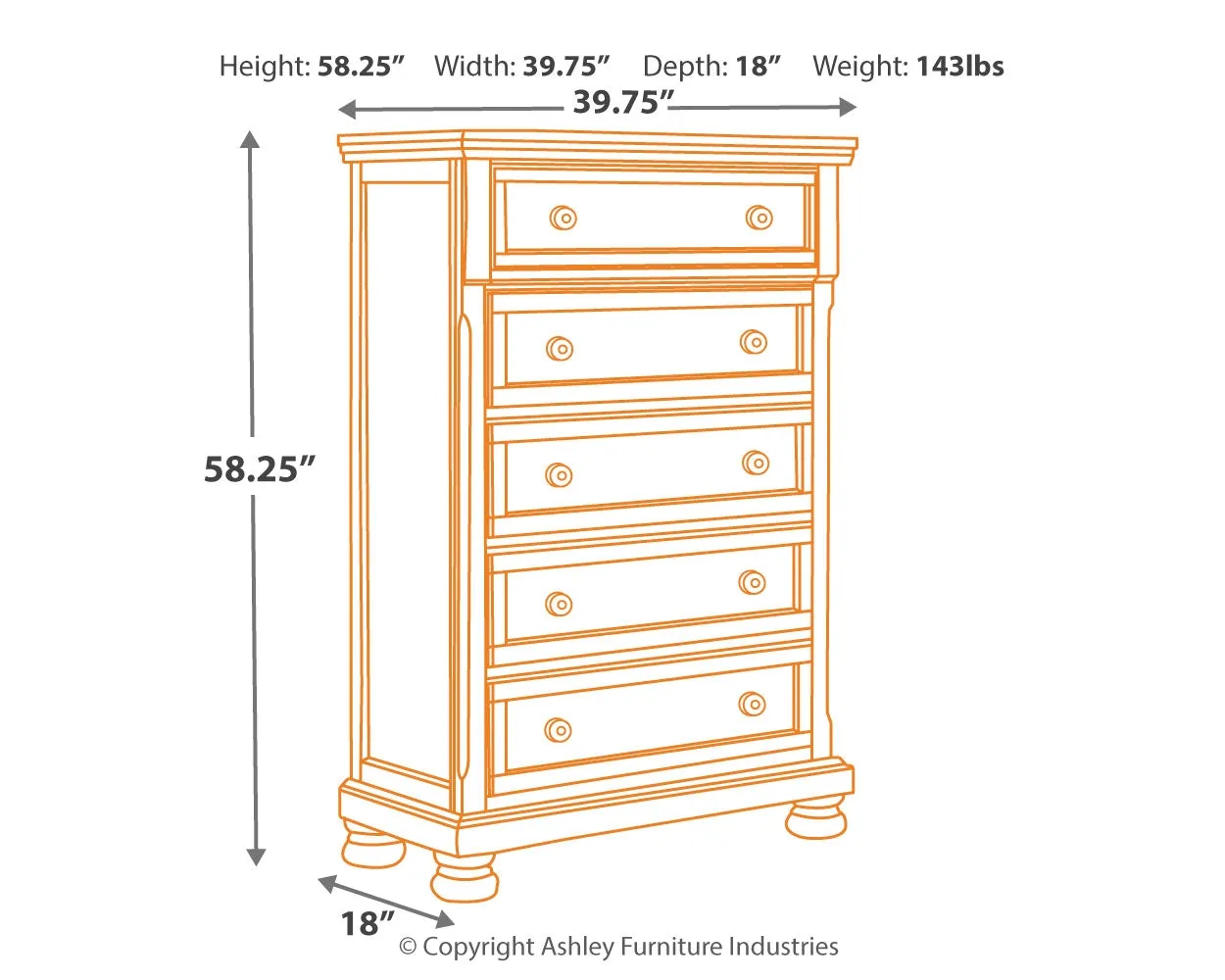 Porter California King Panel Bed with Mirrored Dresser, Chest and 2 Nightstands