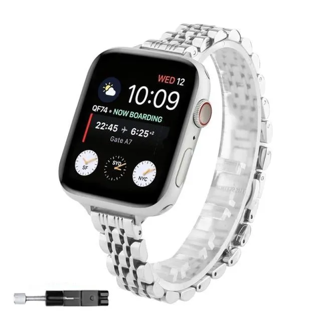 Premium Steel Strap For Apple Series 7 6 5 4 Women Metal Replacement