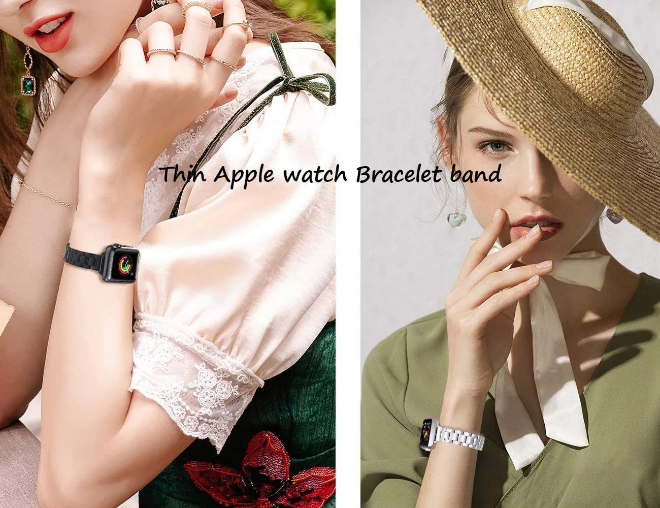 Premium Steel Strap For Apple Series 7 6 5 4 Women Metal Replacement