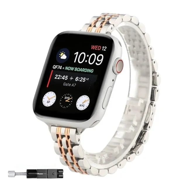 Premium Steel Strap For Apple Series 7 6 5 4 Women Metal Replacement
