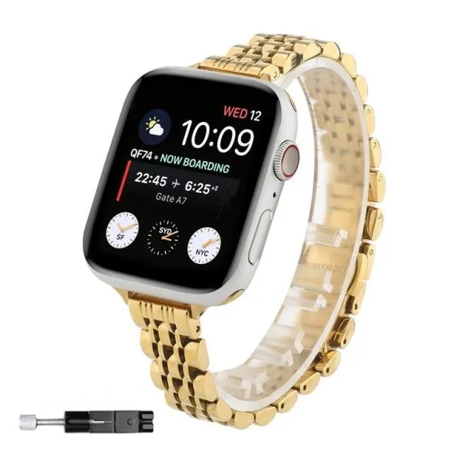 Premium Steel Strap For Apple Series 7 6 5 4 Women Metal Replacement