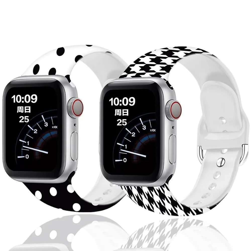 Printed Silicone Sports Strap Waterproof Rubber Wristband Series 7 6 5