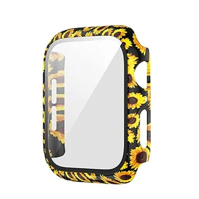 Protector Case Printed Pattern Strap For Apple Watch Band Series 6 5 4 Silicon Wristband iWatch  38mm 40mm 42mm 44mm Bracelet |Watchbands|