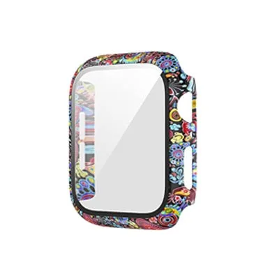 Protector Case Printed Pattern Strap For Apple Watch Band Series 6 5 4 Silicon Wristband iWatch  38mm 40mm 42mm 44mm Bracelet |Watchbands|