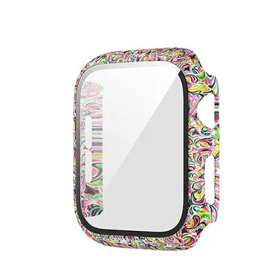 Protector Case Printed Pattern Strap For Apple Watch Band Series 6 5 4 Silicon Wristband iWatch  38mm 40mm 42mm 44mm Bracelet |Watchbands|