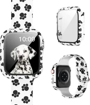 Protector Case Printed Pattern Strap For Apple Watch Band Series 6 5 4 Silicon Wristband iWatch  38mm 40mm 42mm 44mm Bracelet |Watchbands|