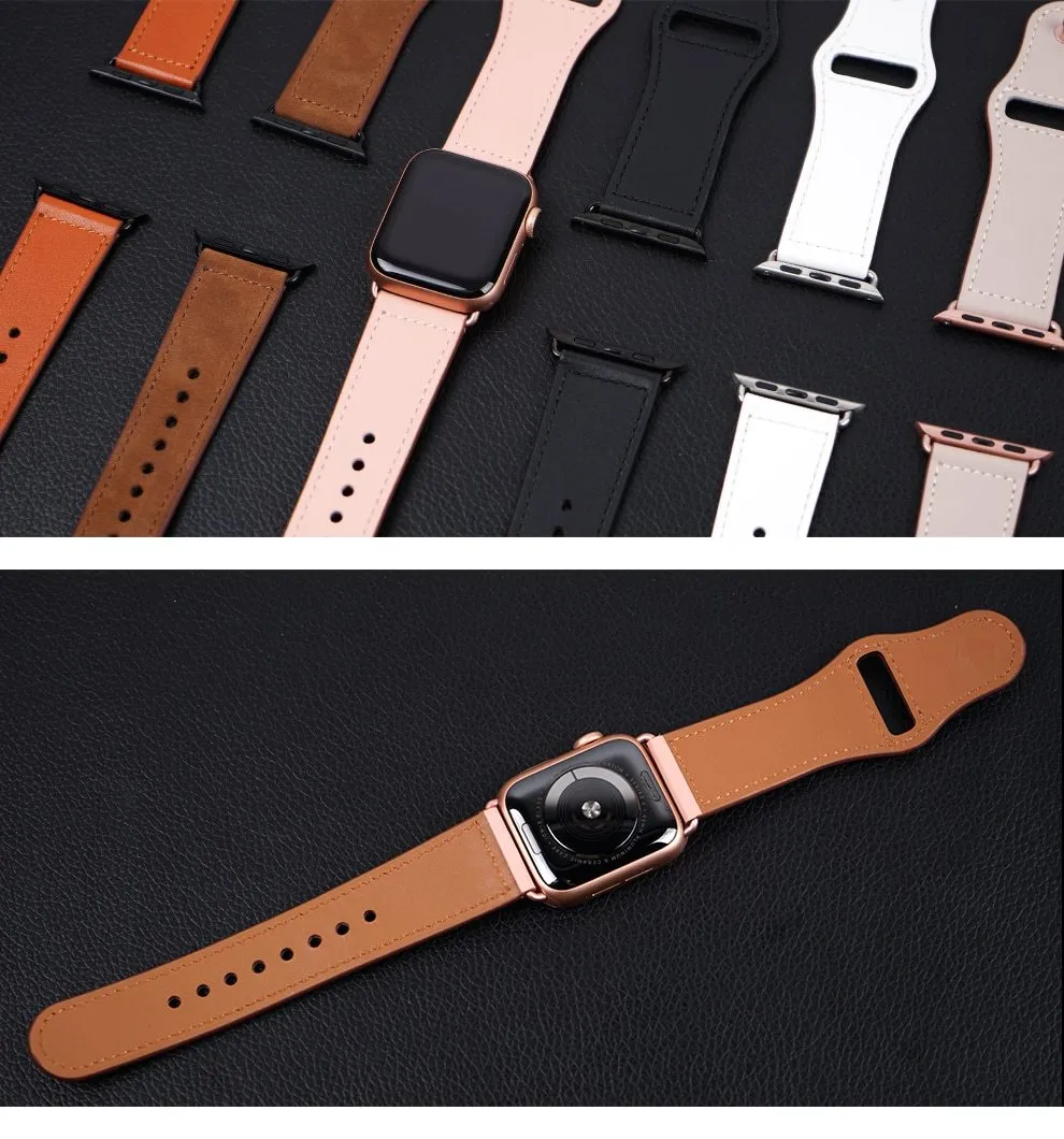 Quality Leather Strap, Apple Watch Band iWatch Series 7 6 5 Watchbands