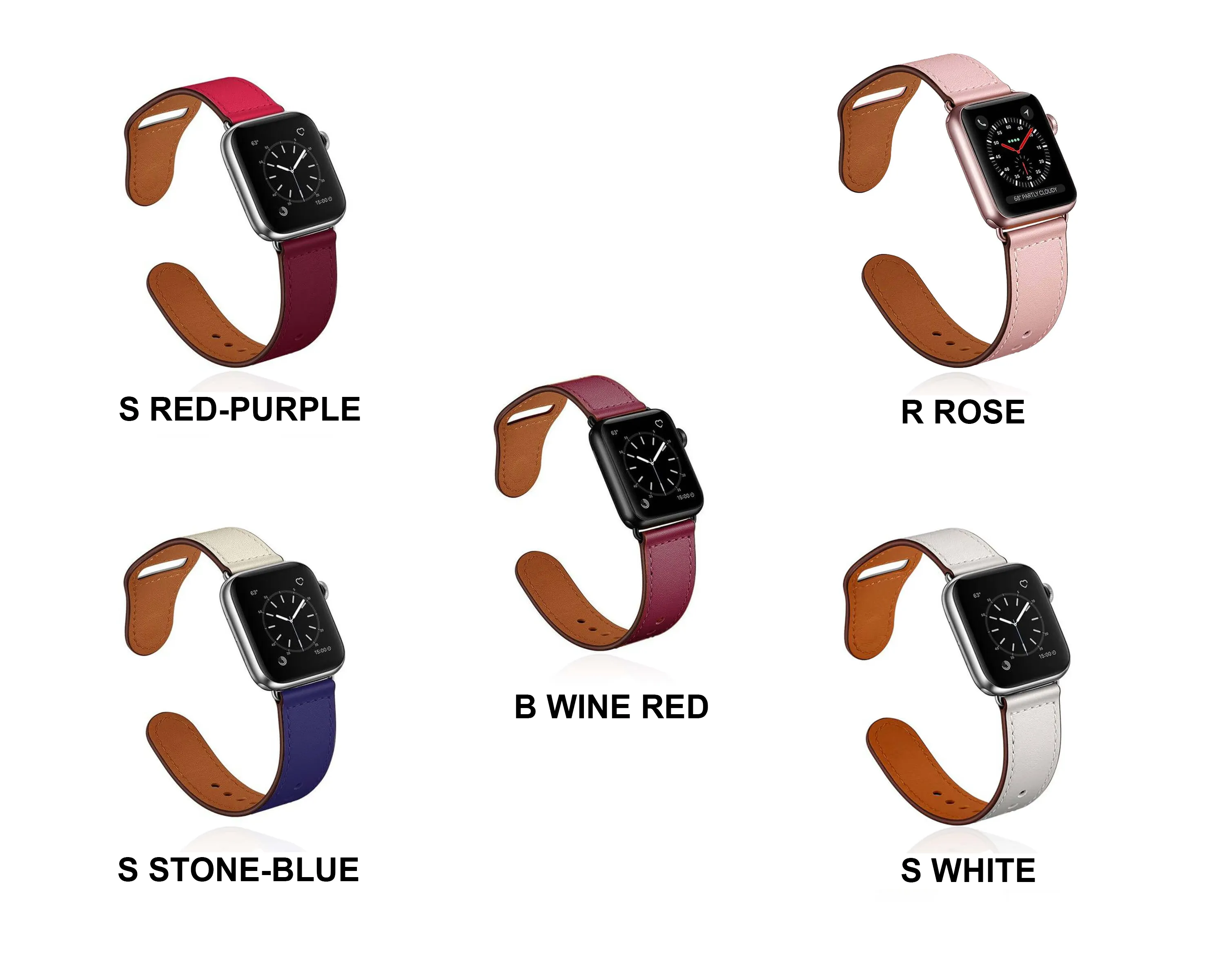 Quality Leather Strap, Apple Watch Band iWatch Series 7 6 5 Watchbands