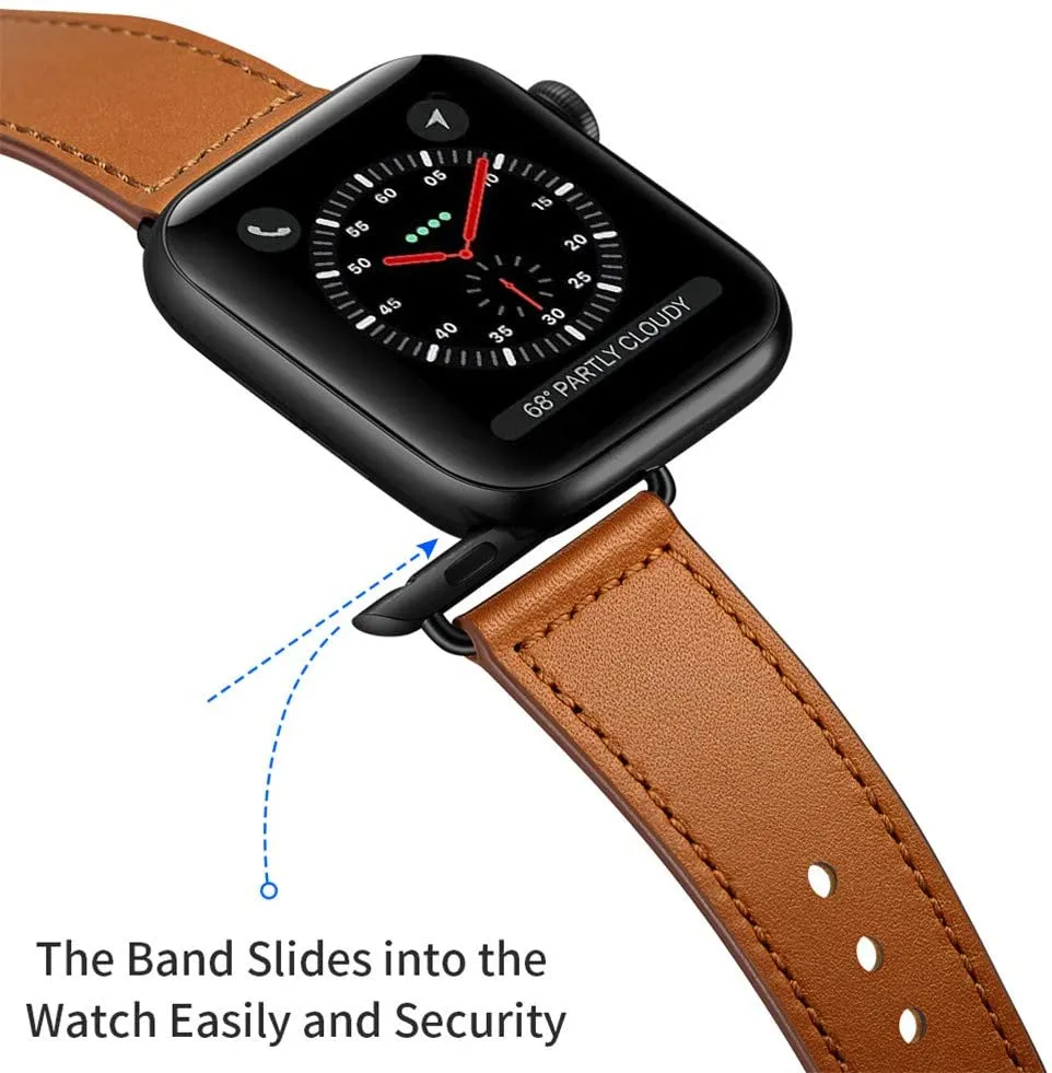 Quality Leather Strap, Apple Watch Band iWatch Series 7 6 5 Watchbands