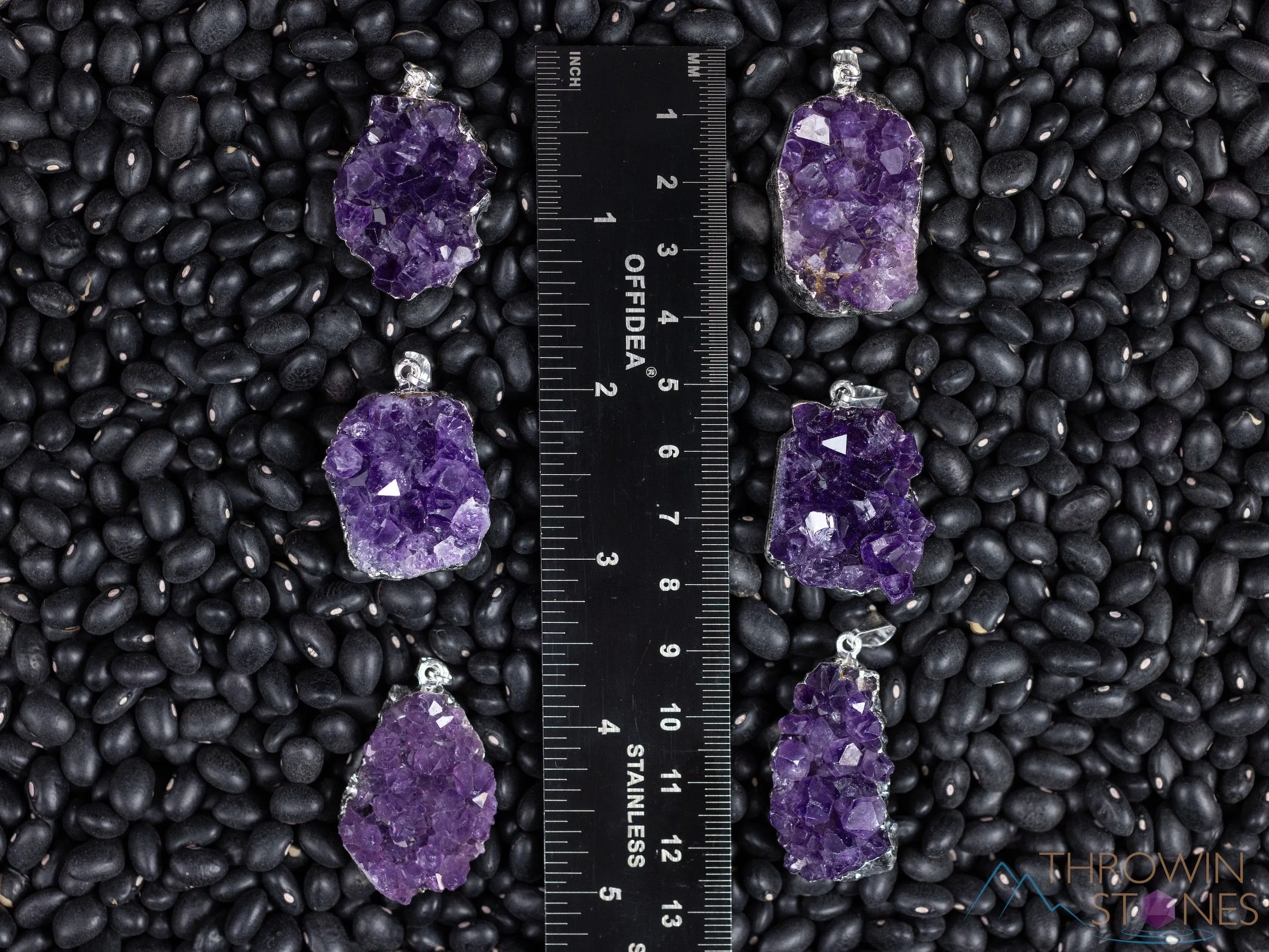 Raw AMETHYST Druzy Crystal Pendant - Birthstone Gemstone Handmade Jewelry, Healing Crystals and Stones, Gift for Her,  E0280