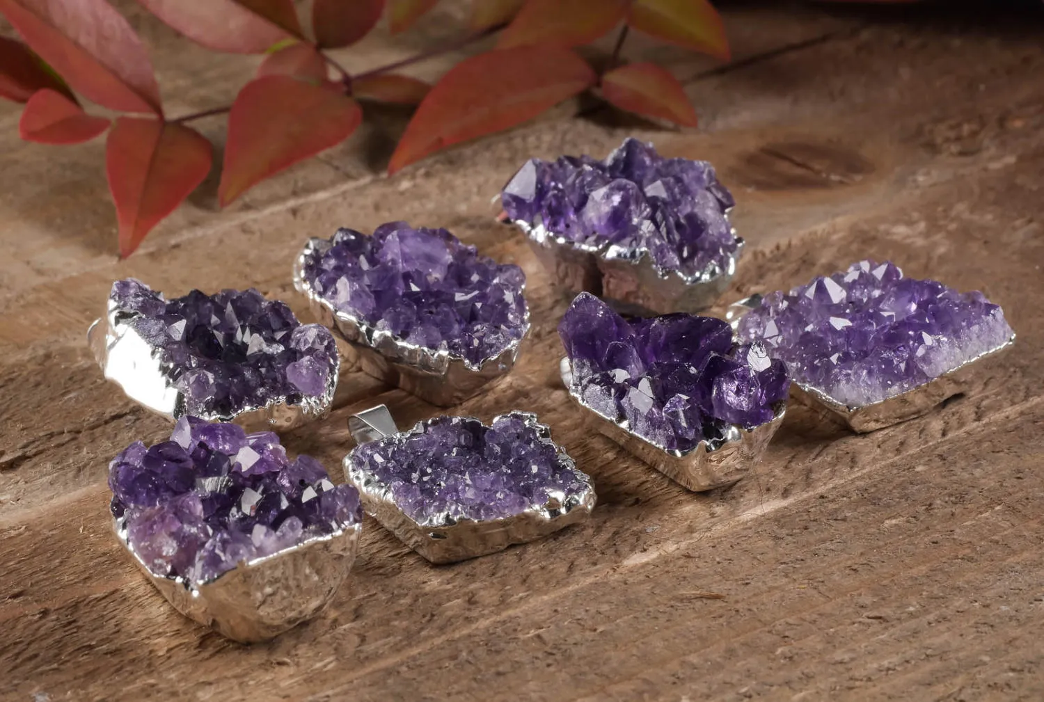 Raw AMETHYST Druzy Crystal Pendant - Birthstone Gemstone Handmade Jewelry, Healing Crystals and Stones, Gift for Her,  E0280