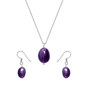 Real Amethyst Jewellery Set