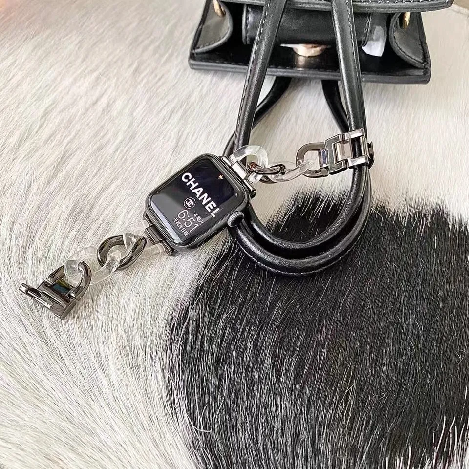 Resin High-Quality Steel Strap for Apple Series 7 6 5 4 Luxury Correa