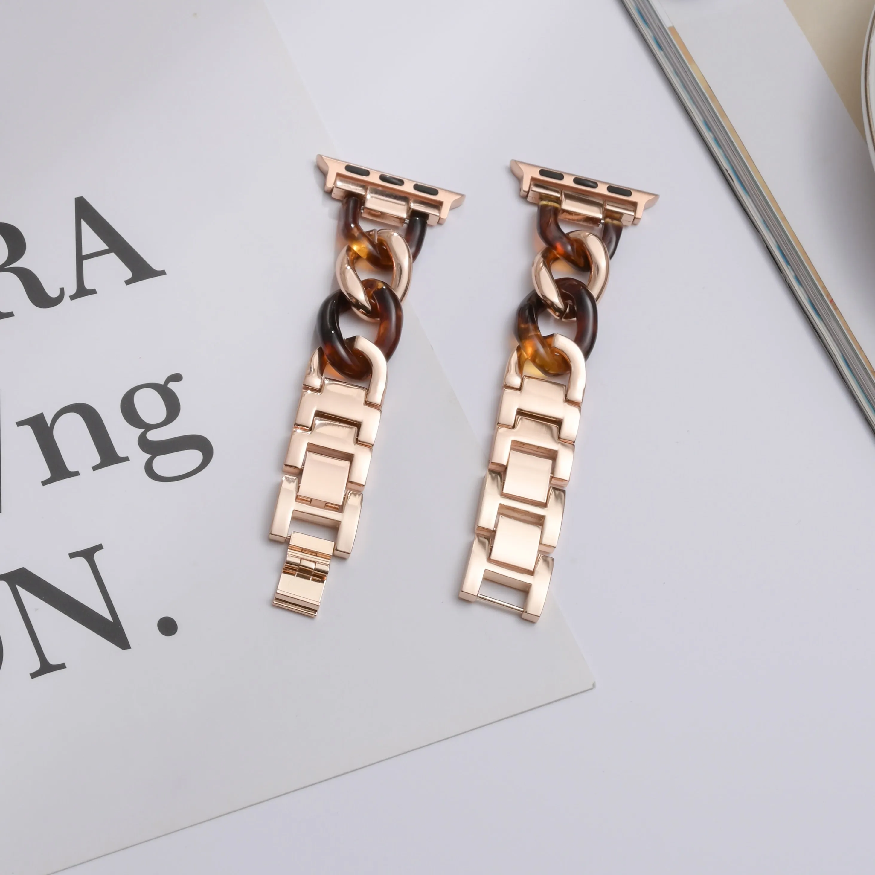Resin High-Quality Steel Strap for Apple Series 7 6 5 4 Luxury Correa