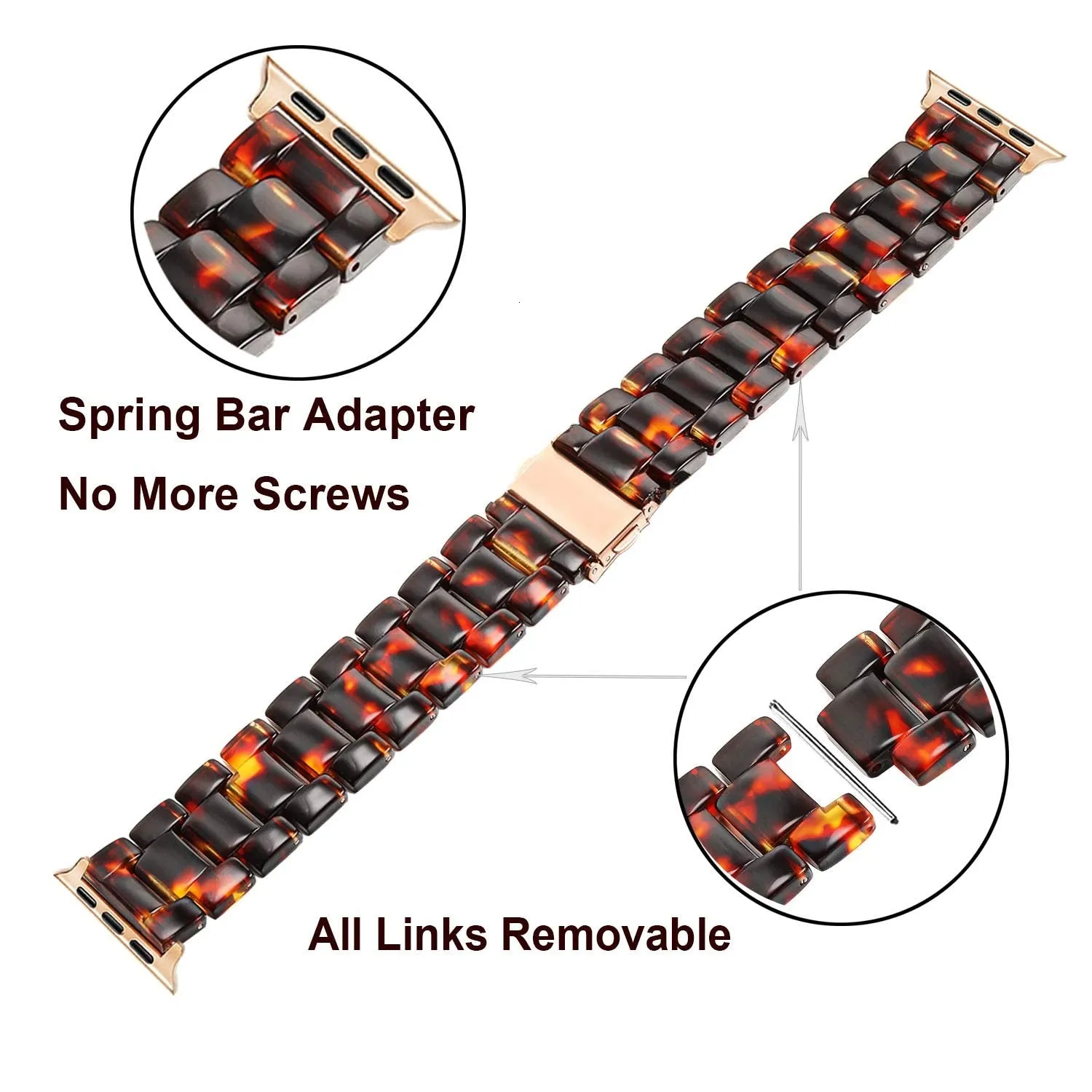 Resin Strap for Apple Watch Band Series Wrist Accessories Loop