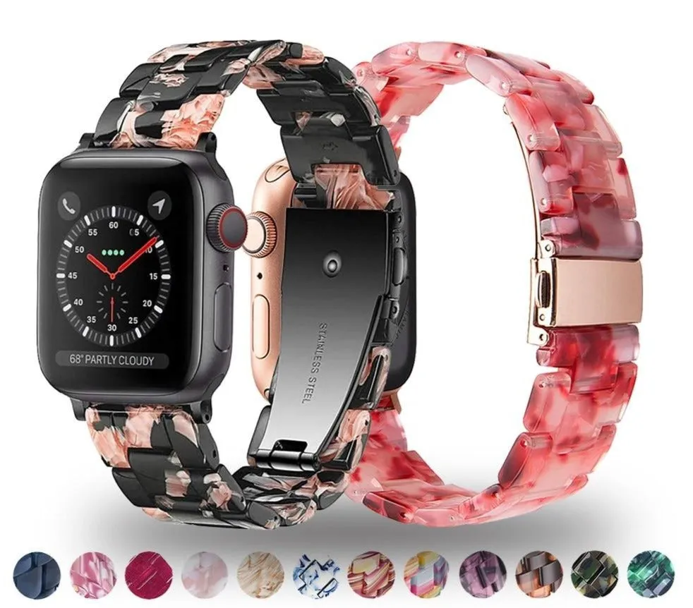 Resin Strap for Apple Watch Band Series Wrist Accessories Loop