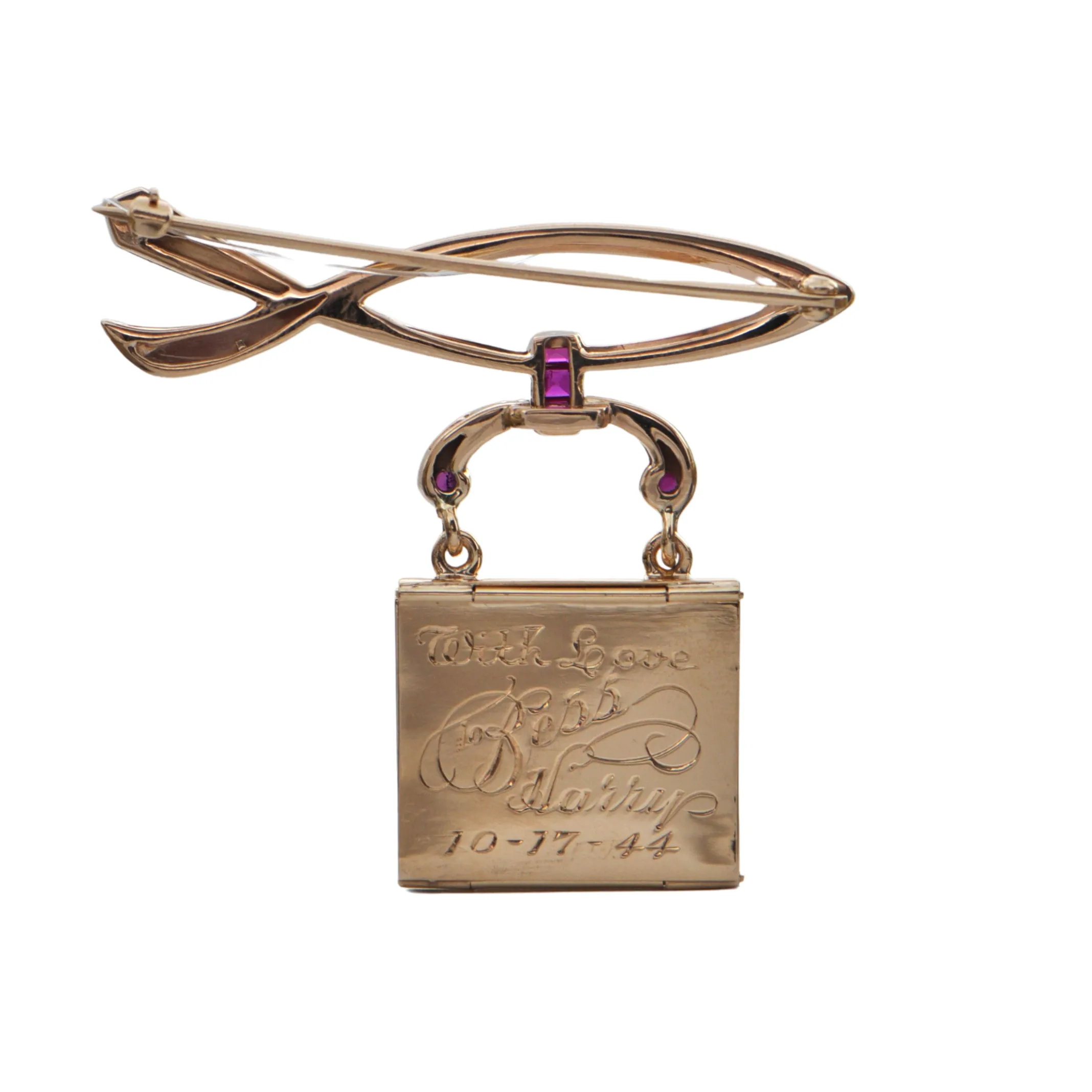 Retro Ruby Purse Locket (C.1944)