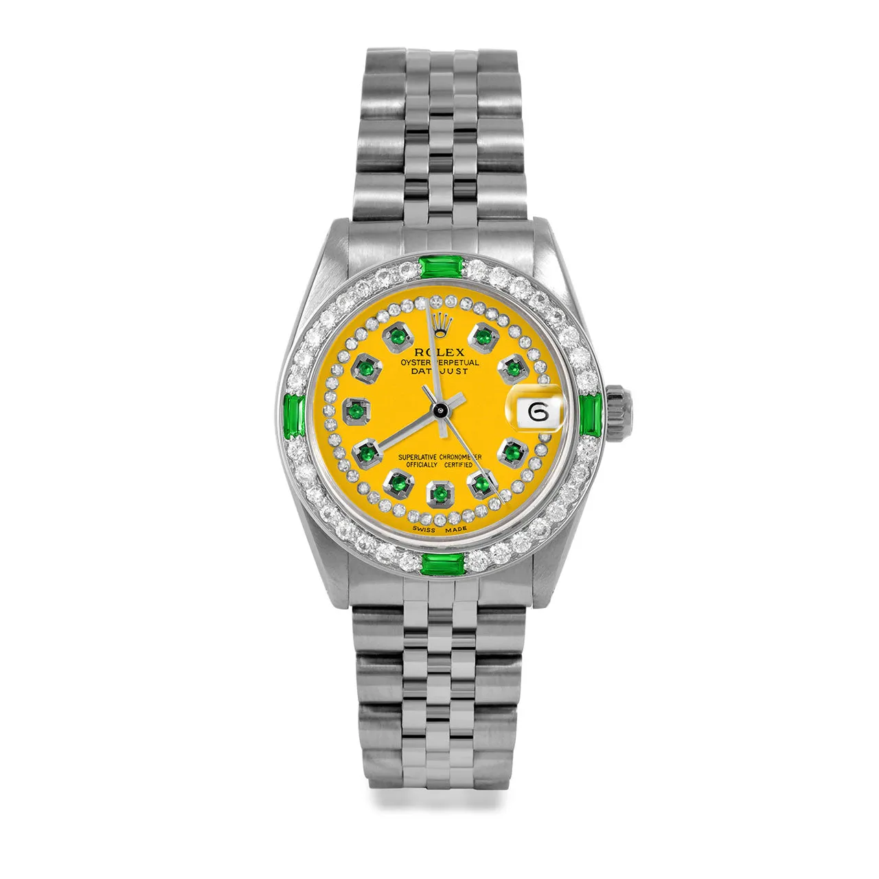 Rolex Datejust 31mm | 6827-SS-YLW-STRE-4EMD-JBL