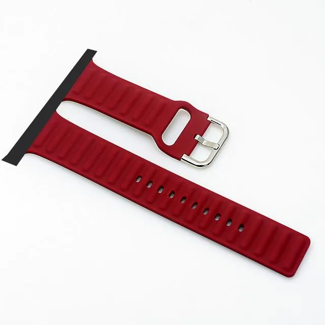 Rubber loop Strap Series 7 6 5 4 Sports Waterproof Silicone Wristband