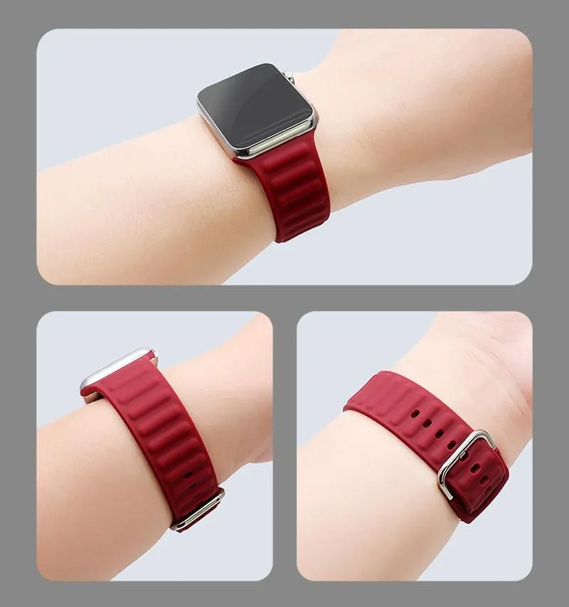 Rubber loop Strap Series 7 6 5 4 Sports Waterproof Silicone Wristband