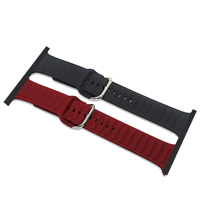 Rubber loop Strap Series 7 6 5 4 Sports Waterproof Silicone Wristband