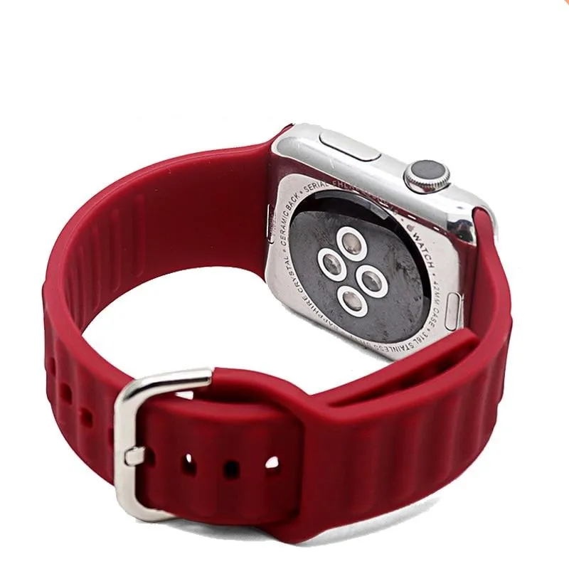 Rubber loop Strap Series 7 6 5 4 Sports Waterproof Silicone Wristband