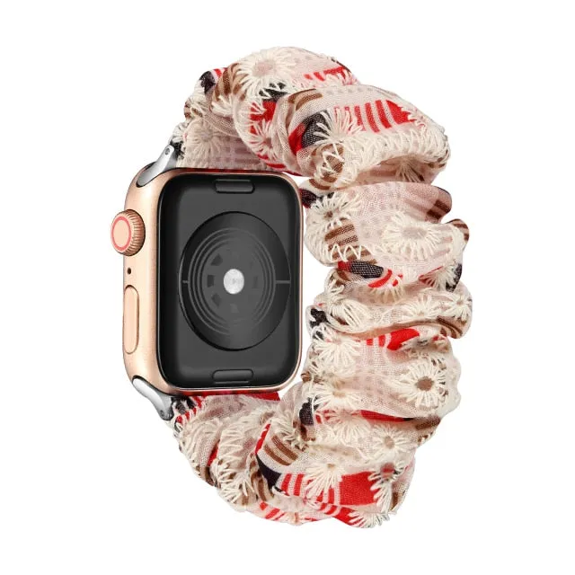 Scrunchie Elastic Band Strap for Apple Watch Series 7 6 5 4 Wristband