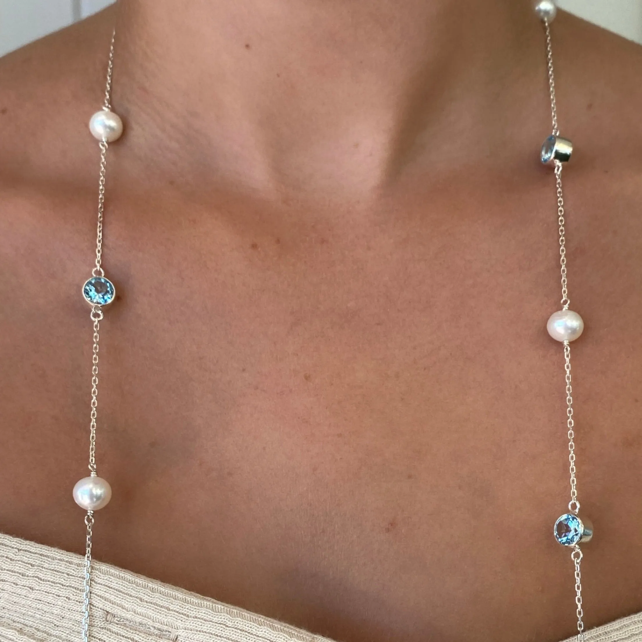 Sea Pearl Silver Necklace